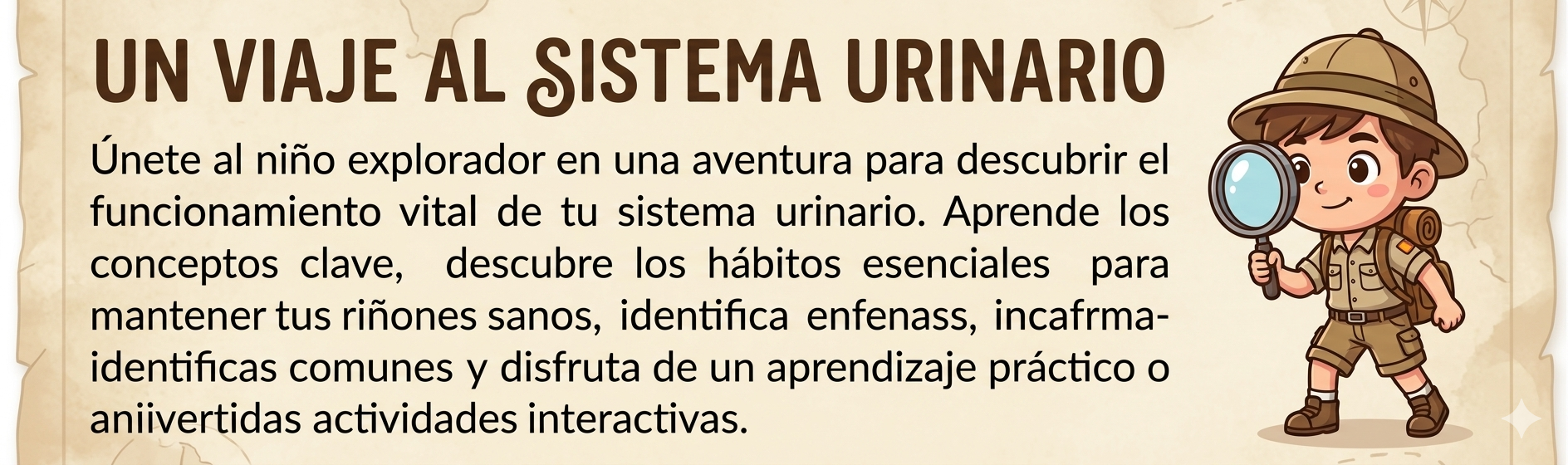 Invitacion a explorar un viaje a travèz del sistema urinario.